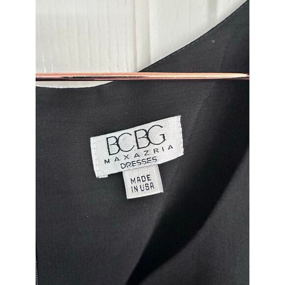 Vintage BCBGMAXAZRIA Women's Black Sleeveless Sheath Mini Dress Size 4 Y2K - Picture 13 of 14